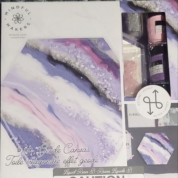 Other - Geode canvas Mindful Makers D.I.Y. set (Amethyst )